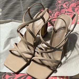 Marc Fisher Nude Strappy Heels